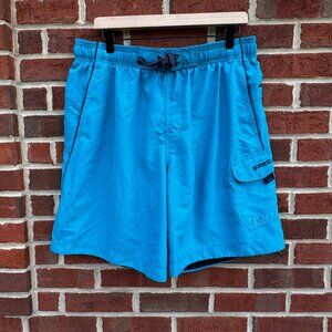 Speedo Hybrid Swim Board Shorts Mens Large Turquoise Blue